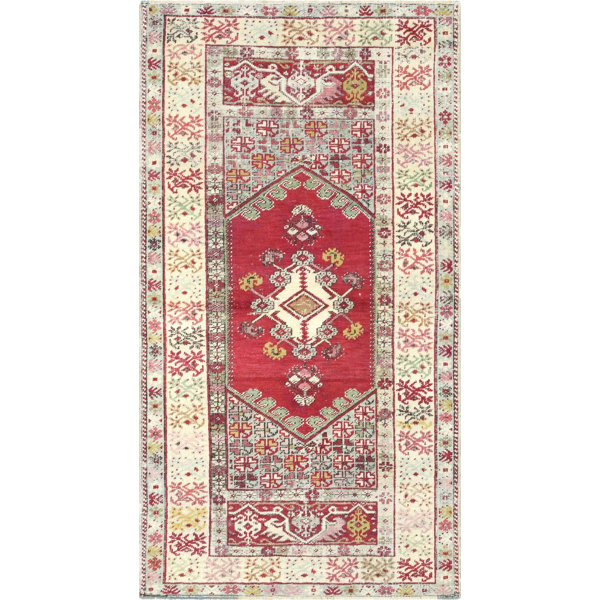 Nalbandian OneofaKind 3'8" X 6'10" 1960s Area Rug in Red/Gray Perigold